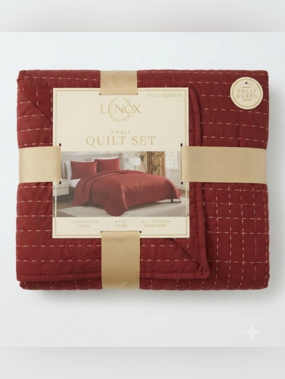 NWT Lenox Quilt & Sham 3 pc Set King Size